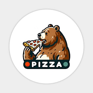 bear eating pizza t-shirt Magnet